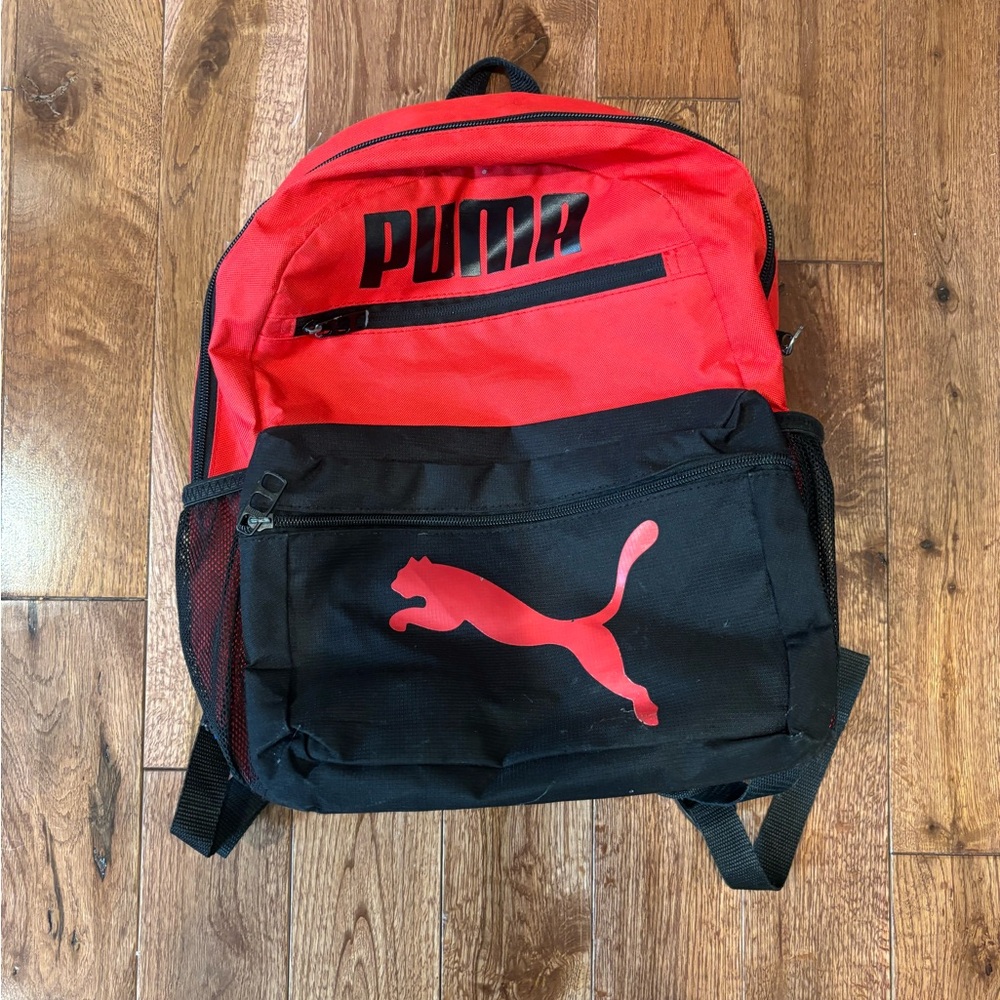 PUMA Red and Black Kids Backpack